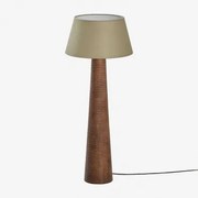 Mangohouten Vloerlamp Malva ↑70 Cm & Saliegroen Ø40 Cm - ↑25 Cm Monaco - Sklum