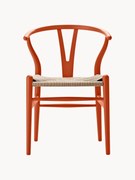Houten stoel CH24 Wishbone Chair met handgevlochten zitvlak