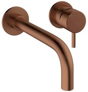 Crosswater MPRO inbouw wastafelkraan 2 gats met inbouwdeel en 14cm en 22cm uitloop geborsteld brons SW928159/2x sw84108