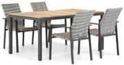 Tuinset 4 personen 160 cm Wicker Grijs Lifestyle Garden Furniture Upton/Mazzarino