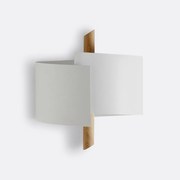 Wandlamp in staalmetaal en beukenhout, Stolico