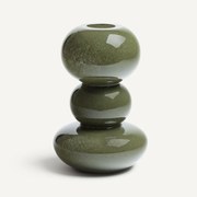 Handgeblazen glazen vaas H29,6 cm, Fysa