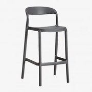 Stapelbare Hoge Tuinkruk Van Polypropyleen Brenza Grijs – Grafiet & ↑65 Cm - Sklum