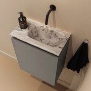 Mondiaz Ture DLux toiletmeubel 40cm smoke met wastafel glace rechts zonder kraangat