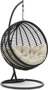 Coco Dream Hangstoel Wicker Grijs