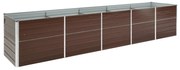 vidaXL Plantenbak verhoogd 400x80x77 cm gegalvaniseerd staal bruin