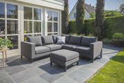 Flow. Loungeset Square B sooty All Weather loungeset Antraciet Sunbrella loungeset LoungesetHoek loungeset outdoor textiel - weerbestendig