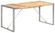 vidaXL Eettafel 160x80x75 cm massief ruw mangohout