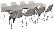 4 Seasons Outdoor Veneto tuinset antraciet met Montana tafel met HPL blad 280 cm  Tuinset    beige weerbestendig