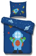 Vipack Dekbedovertrekset astronaut 195x85 cm katoen