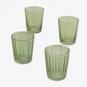 Set Van 4 Glazen 35 Cl Cristi Groen – Mint - Sklum