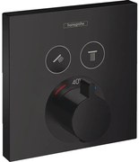 Hansgrohe ShowerSelect afbouwdeel v. inbouwkraan thermostatisch v. 2 douchefuncties m. start/stop-kraan mat zwart 15763670