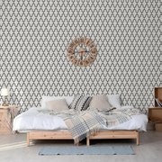 DUTCH WALLCOVERINGS Behang Geometric wit en zwart