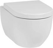 Saqu Home randloos hangtoilet met PowerFlush en quickrelease toiletbril glans wit