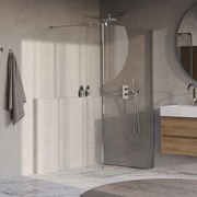 Brauer Oblivion inloopdouche helder glas 110cm met 30cm zijwand chroom