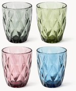 Waterglazen Colorado met structuurpatroon, 4 stuks