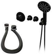 Brauer Black Edition inbouw badkraan met badvulcombinatie en 3 standen handdouche zwart mat