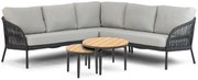 Hoek loungeset 5 personen Aluminium/rope Grijs  Coco Puerto/Toscane