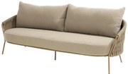 4 Seasons Outdoor Molina 3-zits loungebank amber Loungebank beige weerbestendig