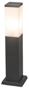 Smart buitenlamp met dimmer paal antraciet 45 cm incl. Wifi P45 - Malios Modern, Design E27 IP44 Buitenverlichting kubus / vierkant