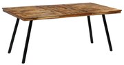 vidaXL Eettafel 180x90x76 cm gerecycled teakhout en staal