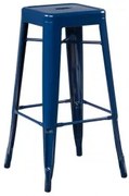 Hoge Stalen Kruk Lix Marine Blauw & ↑76 Cm - Sklum