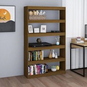 vidaXL Boekenkast/kamerscherm 100x30x167,5 cm grenenhout honingbruin