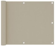 vidaXL Balkonscherm 75x500 cm oxford stof beige