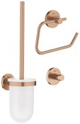 GROHE Essentials Toilet accessoireset 3-delig met toiletborstelhouder, handdoekhaak en toiletrolhouder zonder klep brushed warm sunset sw99003/sw99027/sw99043/