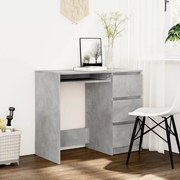 vidaXL Bureau 90x45x76 cm spaanplaat betongrijs