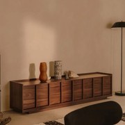 Kave Home Onix Walnoot Tv-meubel Japandi - 200x40x47cm.