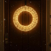 Kerst hanglamp krans zilver 45cm incl. LED IP44 - Nawa