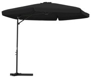 vidaXL Parasol met stalen paal 300 cm zwart