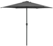 vidaXL Parasol met aluminium paal 270x246 cm antraciet