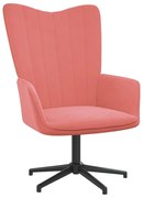 vidaXL Relaxstoel fluweel roze