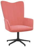 vidaXL Relaxstoel fluweel roze