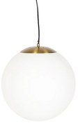 Eettafel / Eetkamer Smart Scandinavische hanglamp opaal glas 40 cm incl. Wifi A60 - Ball 40 E27 Scandinavisch bol / globe / rond Binnenverlichting Lamp
