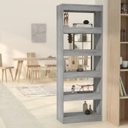 vidaXL Boekenkast/kamerscherm 60x30x166 cm spaanplaat grijs sonoma