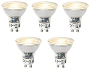 Set van 5 GU10 dimbare LED lampen 7W 600 lm 2700K
