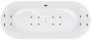 Mueller Monica bubbelbad 178x80cm elektronisch met 8 hydrojets en 8 aerojets goud