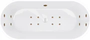 Mueller Monica bubbelbad 178x80cm elektronisch met 8 hydrojets en 8 aerojets goud