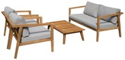 Exotan Stoel-Bank Loungeset - Lucca - Teak - Exotan