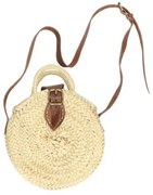 Ronde tas met schouderriem, palmblad,ø 24 cm