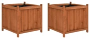 vidaXL Plantenbakken verhoogd 2 st 50x50x50 cm vurenhout