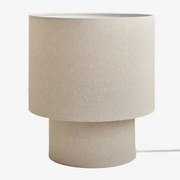 Gioura Linnen En Ijzeren Tafellamp Beige – Linnen & ↑35 Cm - Sklum