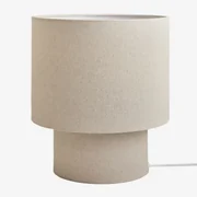 Gioura Linnen En Ijzeren Tafellamp Beige – Linnen & ↑35 Cm - Sklum