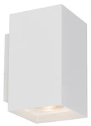 Moderne wandlamp wit vierkant 2-lichts - Sandy
