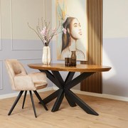 Starfurn Brandy Eetkamertafel Massief Mangohout 160 Cm - 160 X 90cm.