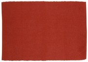 Placemat geribbeld, GOTS bio-katoen, bordeaux rood, 35 x 50 cm