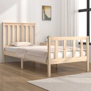 vidaXL Bedframe massief grenenhout 75x190 cm 2FT6 Small Single